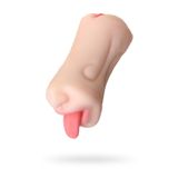 Nevamel® Juicy Pussy Masturbator Realistik, Fruity Tongue, Ağız Ve Vajina, Tpe, Ten,19 Cm