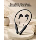 Nevamel® Kablosuz Boyun Tipi Bluetooth Kulaklık Mikrofonlu Spor Ve Günlük Kullanıma Uygun