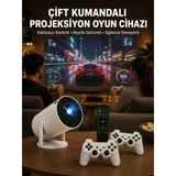 Nevamel® Kablosuz Mini Projeksiyon Cihazı Oyun Ve Film İçin Taşınabilir Ev Sineması Yeni Nesil