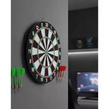 Nevamel® Kaliteli Ahşap Dart Tahtası 12 İnç 4 Dart Ok Seti