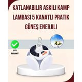 Nevamel Katlanabilir Güneş Enerjili Led Kamp Lambası Usb Şarjlı