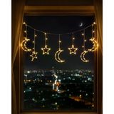 Nevamel® Led Işıklı Ay Yıldız Ramazan Dekoru İç Mekan Süsleme Aydınlatması