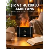 Nevamel® Led Işıklı Buhar Makinesi Alev Efektli Kumandalı Oda Nemlendirici Yeni Nesil
