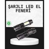 Nevamel Odak Ayarlı 2000 Lümen Şarjlı LED El Feneri - Standart - Renkli