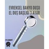 Nevamel Paslanmaz Çelik Çok Fonksiyonlu El Duş Başlığı – 3 Modlu Püskürtme Seçeneği