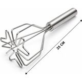 Nevamel® Patates Ezici - Kalp Şekilli - Paslanmaz Çelik - 26 cm Uzunluk
