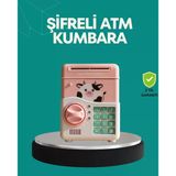 Nevamel® Pembe Atm Kasa Görünümlü Elektronik Şifreli Çocuk Kumbarası
