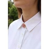 Nevamel® Pembe Zirkon Taşlı Düğme Veya Manşet Broşu 5886