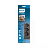 Nevamel® Phılıps Spn3140a/62 4 Soket Akım Korumalı Priz 900 Joules 2Mt Kablo (Gri)(1923)