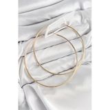 Nevamel® Pirinç Halka Model Gold Renk Kadın Küpe 5886