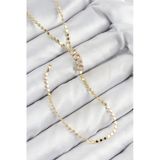 Nevamel® Pirinç Zirkon Taşlı Ezme Zincirli Model Gold Renk Y Kolye 5886