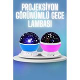 Nevamel Renkli Yıldızlı Gökyüzü Projeksiyon Gece Lambası Pilli Ve Usb Kablolu