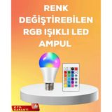 Nevamel Rgb Uzaktan Kumandalı Led Ampul 16 Renk A Kalite 2025 Model Orijinal