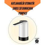 Nevamel® Şarjlı Su Pompası 8000MAH | Cam Damacana Uyumlu | Tek Tuşla Kontrol | USB Şarjlı Otomatik Dolum