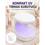 Nevamel® Seyehat Tipi Mini Oje Kurutucu Ultraviole Mor Işık Protez Tırnak Kurutucu Yeni Nesil