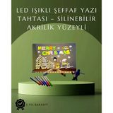 Nevamel Şık Ve Modern Led Pano – Neon Işıklı Silinebilir Akrilik Yazı Tahtası 7 Renkli Kalem Dahil