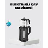 Nevamel Sinbo Elektrikli Çay Makinesi 1.7 L Su Isıtıcı Ve Cam Demlikli Güvenli Kullanım