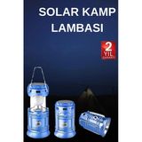 Nevamel Solar Şarjlı Kamp Lambası Güneş Enerjili Kızaklı Kamp Feneri Çadır Feneri Led Işıldak