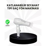 Nevamel® Taşınabilir Fön Makinesi Katlanır Gövde Enerji Tasarruflu