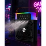 Nevamel® Taşınabilir Mini Klima Nemlendirici Fan Rgb LED Aydınlatmalı USB Fan