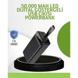 Nevamel Ultra Güçlü 50.000 Mah Powerbank – Led Ekranlı Çoklu Bağlantı Seçenekli Akıllı Koruma Sistemli Şarj Ünitesi