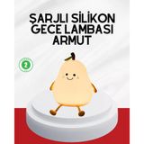 Nevamel® Usb Şarjlı Armut Gece Lambası Dokunmatik Renk Değişimli