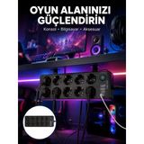 Nevamel® Usb Ve Type-C Çıkışlı 10'Lu Akım Korumalı Çoklu Priz Güç Dağıtıcı