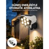 Nevamel® Uzaktan Kumandalı Güneş Enerjili LED Güvenlik Lambası Kamera Tipi Hareket Sensörlü Yeni Nes