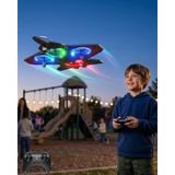 Nevamel® Uzaktan Kumandalı LED Işıklı Drone Uçak 360 Derece Dönüş Özellikli Oyuncak Drone - Çok Renkli