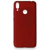 Nevarium Dtech Huawei Honor 8C Uyumlu Kılıf Yumuşak Dokulu Silikon Bordo