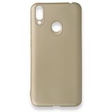 Nevarium Dtech Huawei Honor 8C Uyumlu Kılıf Yumuşak Dokulu Silikon Gold