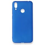 Nevarium Dtech Huawei Honor 8C Uyumlu Kılıf Yumuşak Dokulu Silikon Mavi