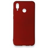 Nevarium Dtech Huawei Honor Play Uyumlu Kılıf Yumuşak Dokulu Silikon Bordo