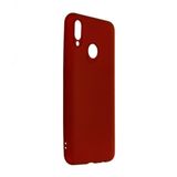 Nevarium Dtech Huawei P Smart 2019 Uyumlu Kılıf Yumuşak Dokulu Silikon Bordo