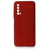 Nevarium Dtech Huawei P Smart 2021 Uyumlu Kılıf Yumuşak Dokulu Silikon Kırmızı