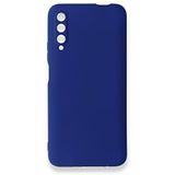 Nevarium Dtech Huawei P Smart Pro / Y9S Uyumlu Kılıf Yumuşak Dokulu Silikon Lacivert