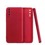 Nevarium Dtech Huawei P Smart S Uyumlu Kılıf Yumuşak Dokulu Silikon Bordo