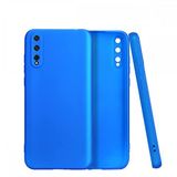 Nevarium Dtech Huawei P Smart S Uyumlu Kılıf Yumuşak Dokulu Silikon Mavi
