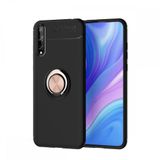 Nevarium Dtech Huawei P Smart S Uyumlu Kılıf Yüzüklü Silikon Range Siyah-Gold