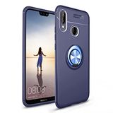 Nevarium Dtech Huawei P20 Lite Uyumlu Kılıf Yüzüklü Silikon Range Mavi