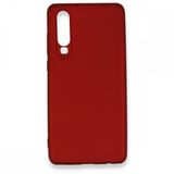 Nevarium Dtech Huawei P30 Uyumlu Kılıf Yumuşak Dokulu Silikon Bordo