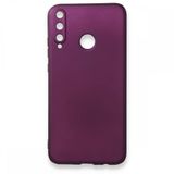 Nevarium Dtech Huawei P40 Lite E Uyumlu Kılıf Yumuşak Dokulu Silikon Mürdüm