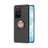 Nevarium Dtech Huawei P40 Pro Uyumlu Kılıf Yüzüklü Silikon Range Siyah-Gold