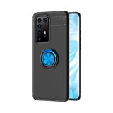 Nevarium Dtech Huawei P40 Pro Uyumlu Kılıf Yüzüklü Silikon Range Siyah-Mavi