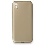 Nevarium Dtech Huawei Y5 2019 Uyumlu Kılıf Yumuşak Dokulu Silikon Gold