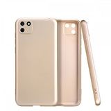 Nevarium Dtech Huawei Y5P Uyumlu Kılıf Yumuşak Dokulu Silikon Gold