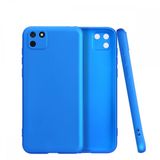 Nevarium Dtech Huawei Y5P Uyumlu Kılıf Yumuşak Dokulu Silikon Mavi