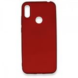 Nevarium Dtech Huawei Y6 2019 Uyumlu Kılıf Yumuşak Dokulu Silikon Bordo