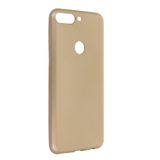 Nevarium Dtech Huawei Y7 2018 Uyumlu Kılıf Yumuşak Dokulu Silikon Gold
