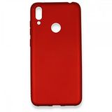 Nevarium Dtech Huawei Y7 2019 Uyumlu Kılıf Yumuşak Dokulu Silikon Bordo